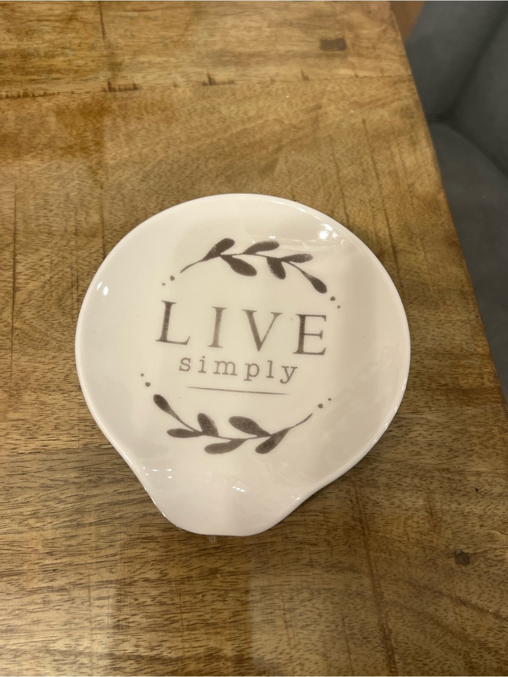 Live Simply Ceramic spoon rest